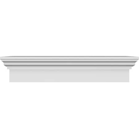 Ekena Millwork 59" Bottom Width x 65 1/4" Top Width x 9"H x 1"P Traditional Crosshead CRH09X59
